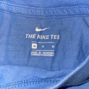 Blue and pink bike tshirt m youth- gently used